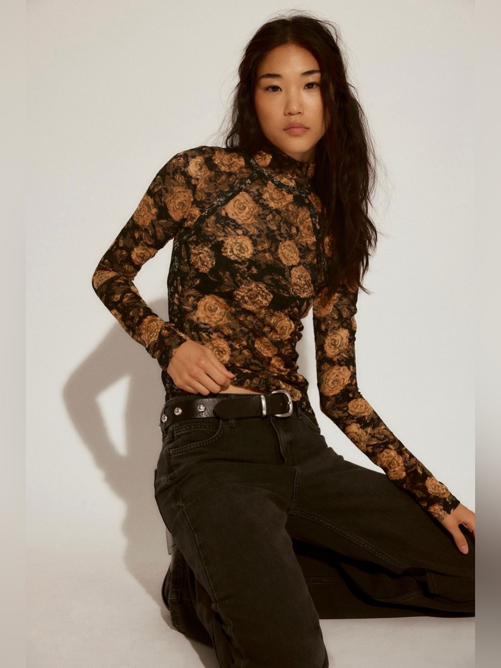 NWT Lyric Sheer Luxe Long Sleeve Turtleneck - Picture 2 of 6